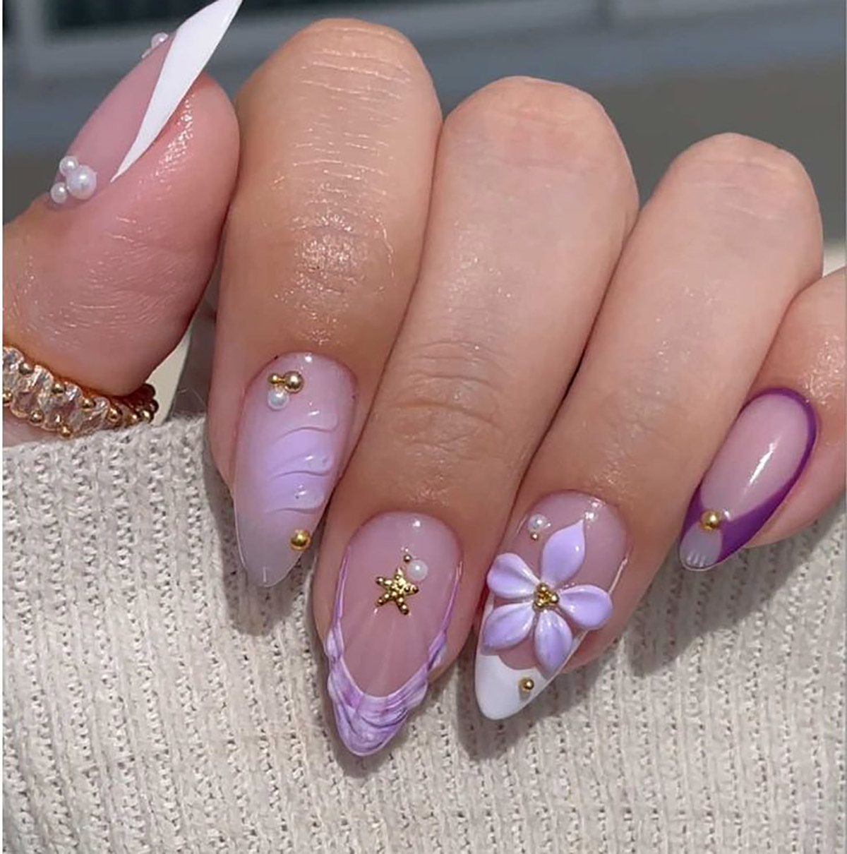 ناخن یاسی کروم