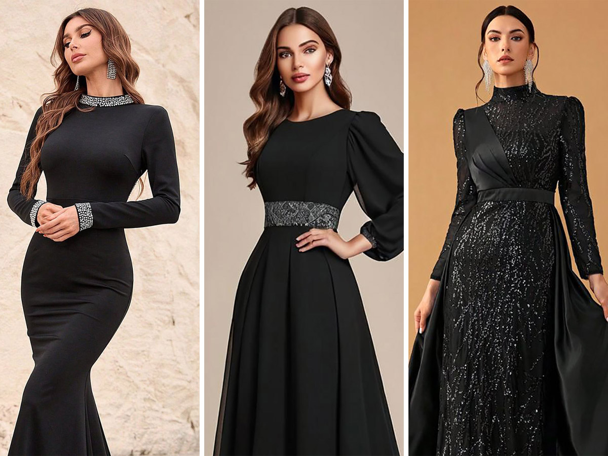 مدل لباس مجلسی ساده و شیک زنانه بلند