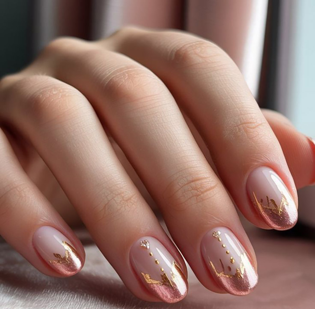 طرح ناخن پاییزی ساده و شیک