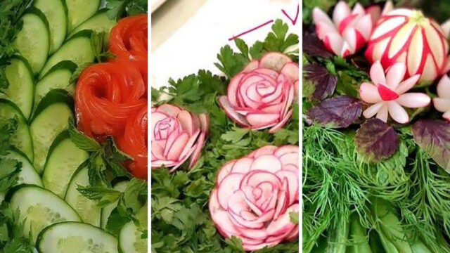 تزیین سبزی خوردن ساده | برای مهمونا‌هات و داشتن سفره جذاب از اینجا ایده بگیر!!