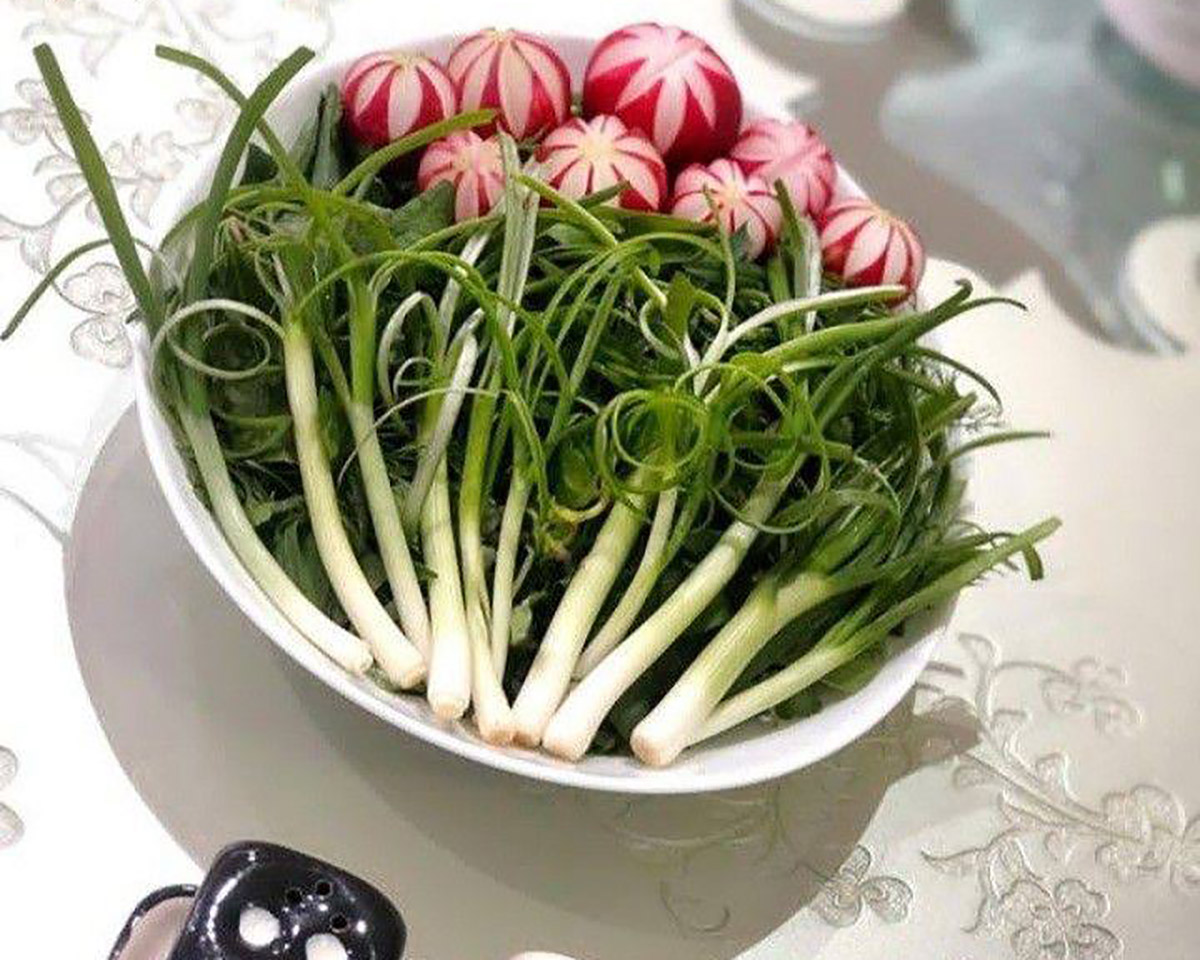 تزیین سبزی خوردن برای سفره عقد