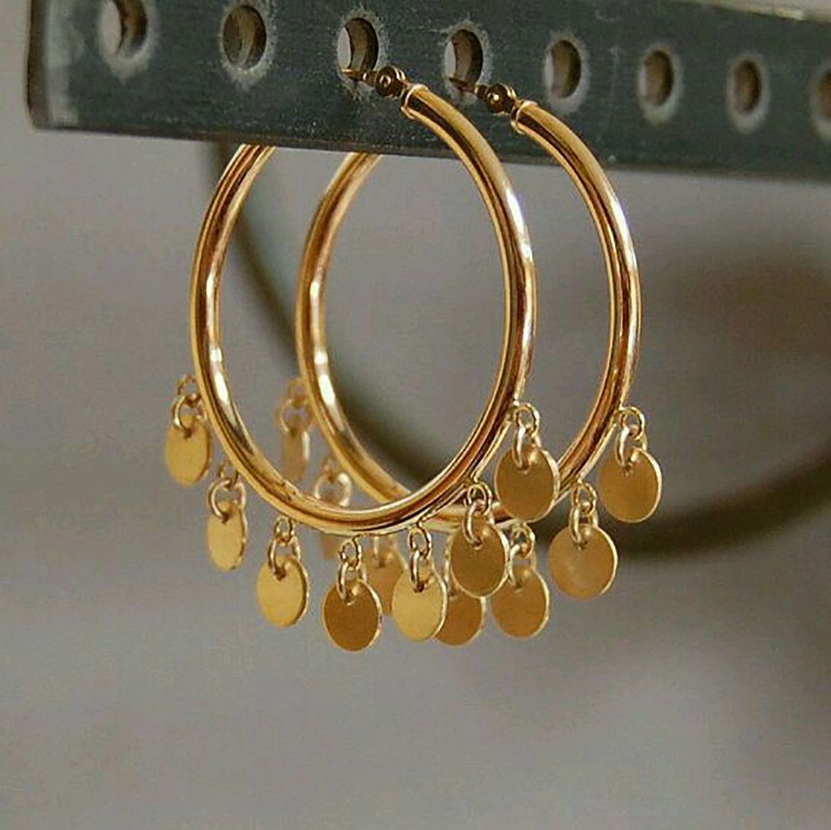 گوشواره حلقه ای ریز طلا