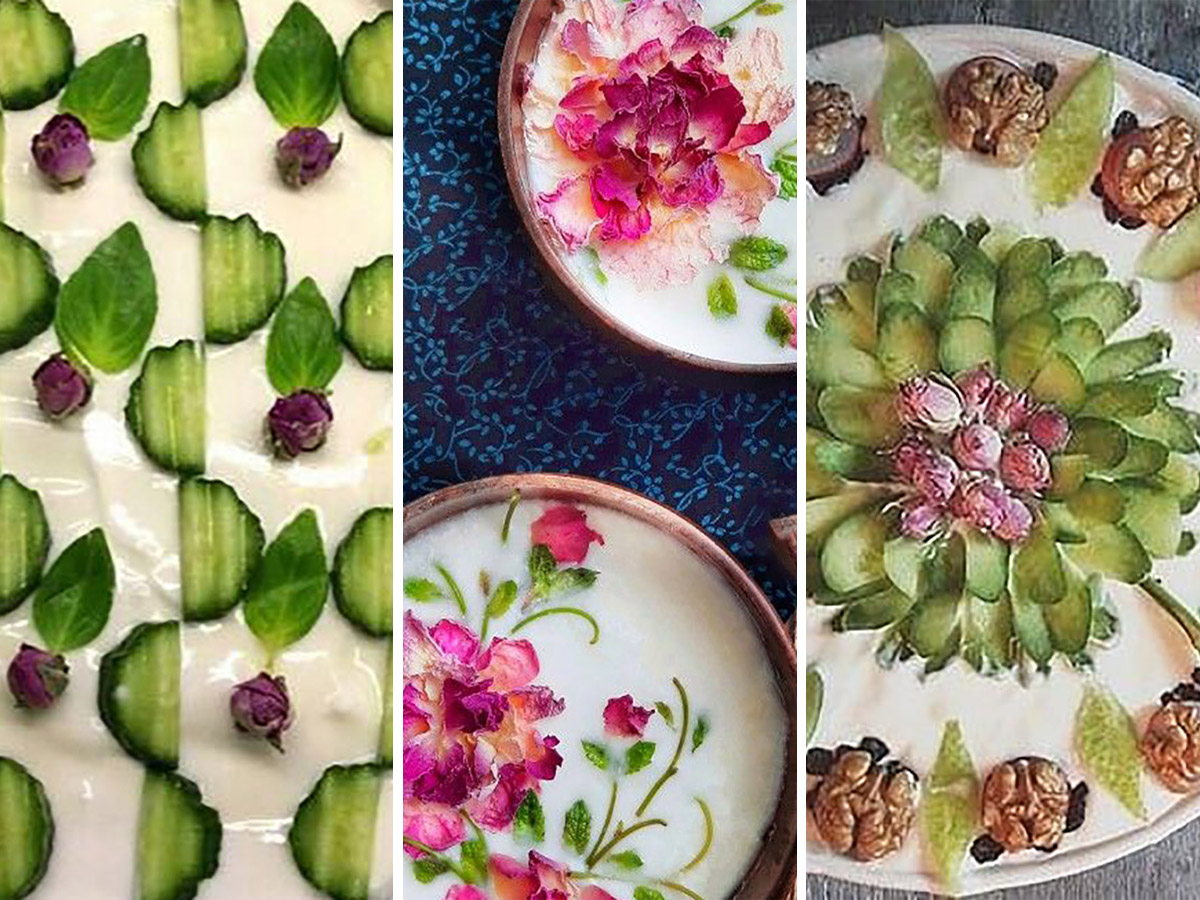 تزیین ماست و خیار برای مهمانی