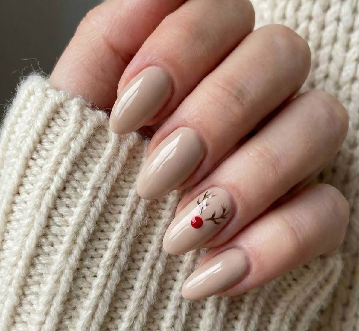 طرح ناخن کریسمس ساده